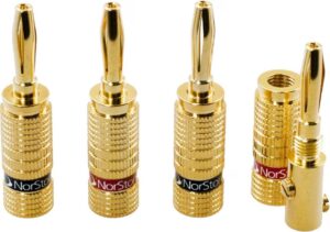 Vergoldete Lautsprecherstecker Norstone
