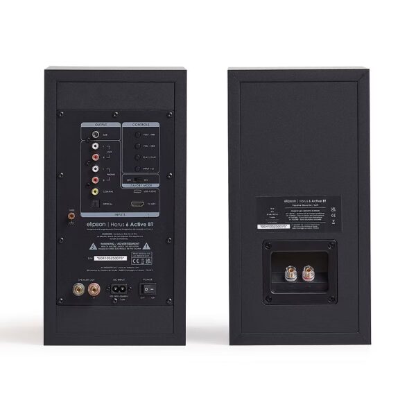 Elipson Horus 6B Active Regallautsprecher (Paar) – Aktiv mit Bluetooth & HDMI ARC