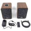 Ruark MR1 Mk3 walnut, view with the accessories